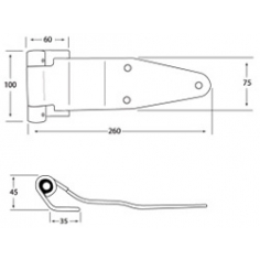 Multipurpose Hinge  OFFSET ZP Steel