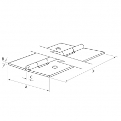 OCCO Hinge (Pre-Drilled 5mm Holes) 304 Stainless Steel