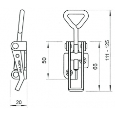 Occo 202 ZP Steel Over Centre Catch