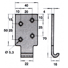 1138.50 Ojop 22Z ZP Hook Plate
