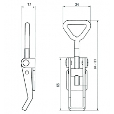 Ojop 702S.ASS S/S Over Centre Catch Non Locking