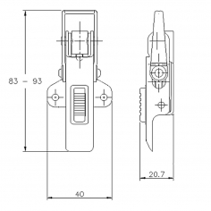 Protex 61-655 Over Centre Catch SS 304