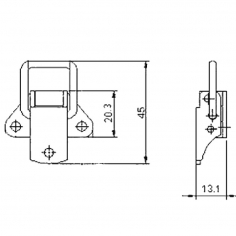 Protex 18-613 Over Centre Catch SS 304
