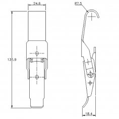 Protex Over Centre Catch ZP Steel