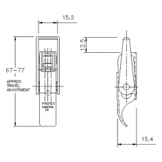Protex Over Centre Catch ZP Steel