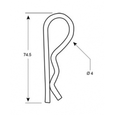 R  Pins 4mm (5/32") Wire