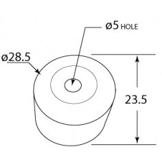 Rubber Door Stop White