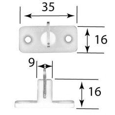 Stay Put Horizontal Single White