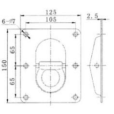 Tie Down Ring 150 x 125mm
