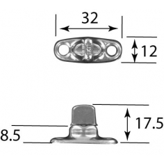 Turn Button Single 2 Screw Holes