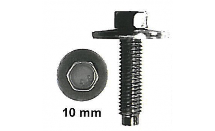 Hex Bolt with Washer Black M6