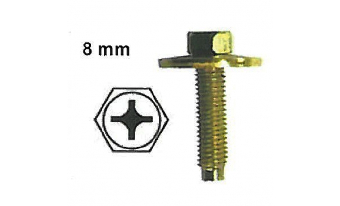 Hex Cross Bolt with Washer Gold