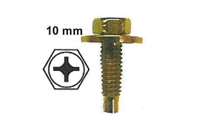 Hex Cross Bolt with Washer Gold